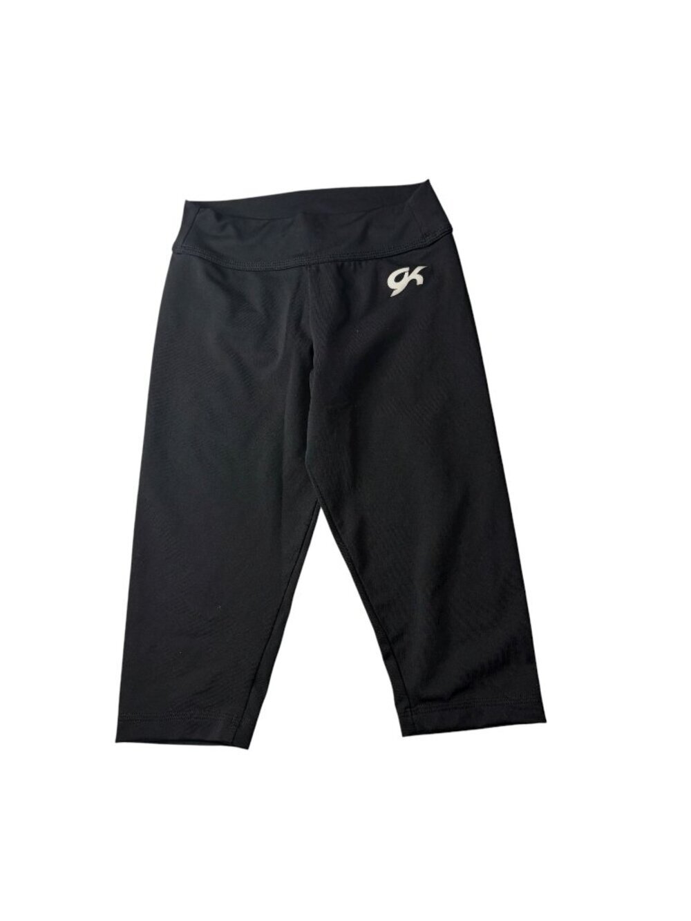 GK Gymnastics Leggings Cropped Black Team Uniform Warm up Leggings